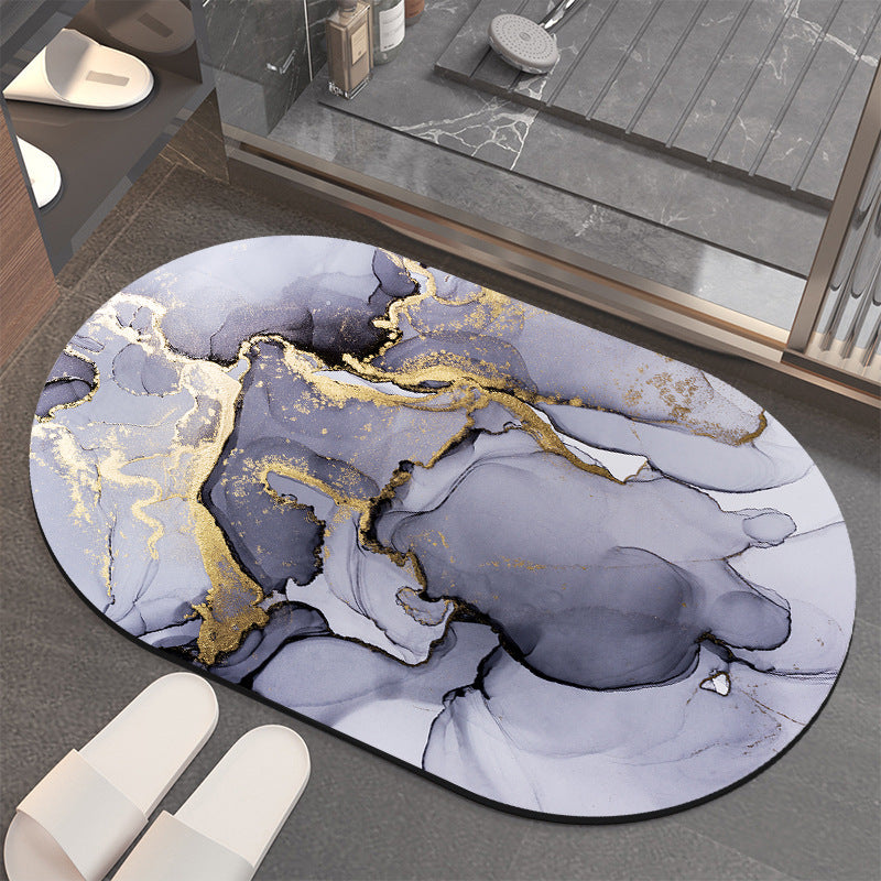 Luxurious Abstract Marble Bath Mat Bowlift — product view 5