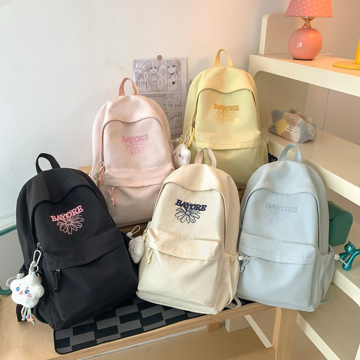 Floral Embroidered Casual Backpack LoungeYard — product view 4