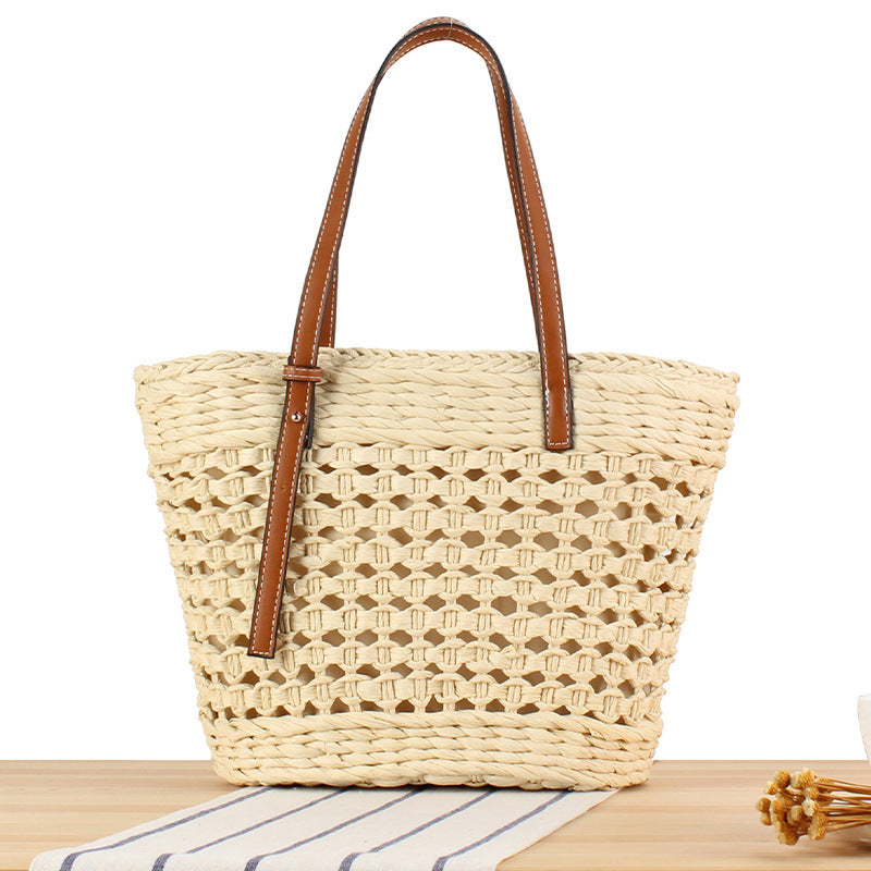 Braided tote bag with structured design LoungeYard — product view 5