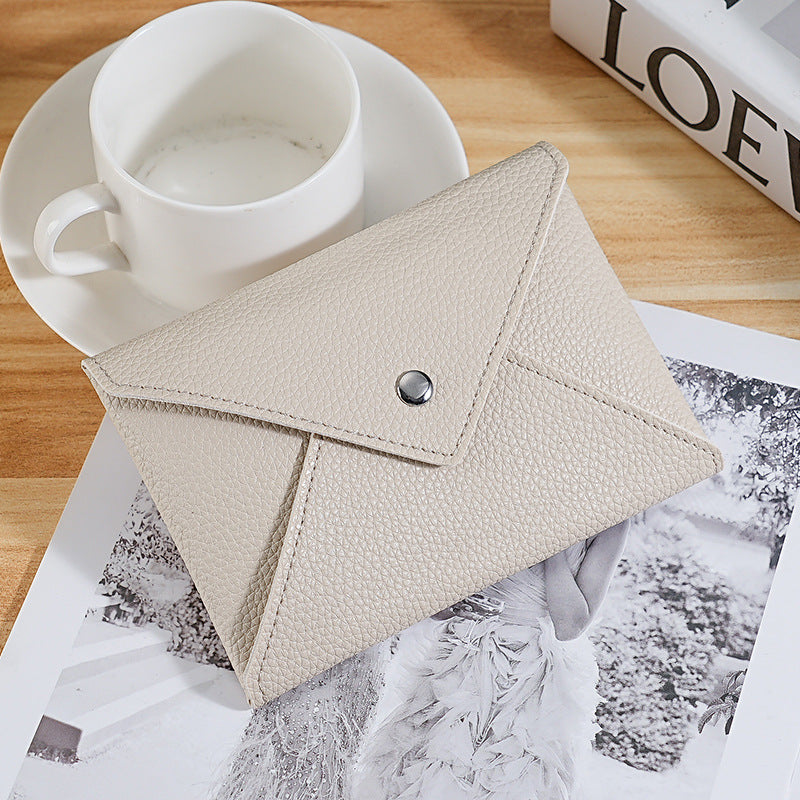 Textured Leather Envelope Wallet — product view 1