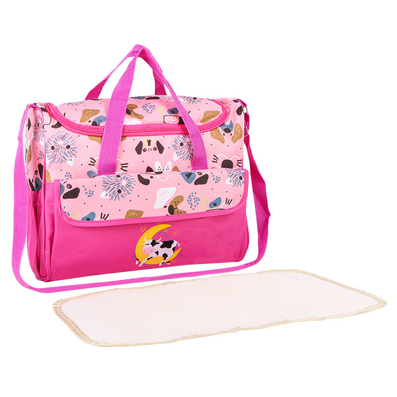 Multifunctional diaper bag with integrated changing mat LoungeYard — product view 1