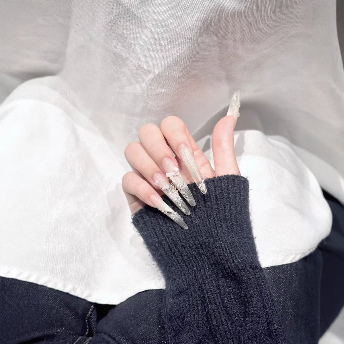 Elegant Decorative Acrylic Nail Extensions — product view 2
