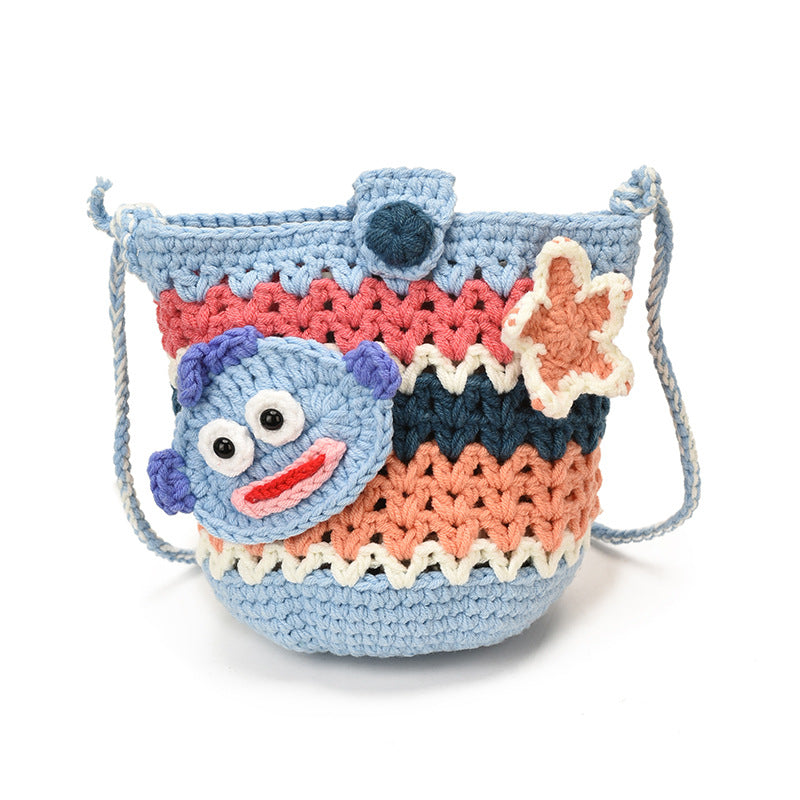 Fun Crochet Fish-Shaped Mini Bucket Bag — product view 6