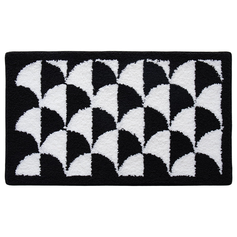 Luxurious Checkered Bath Mat LoungeYard — product view 4