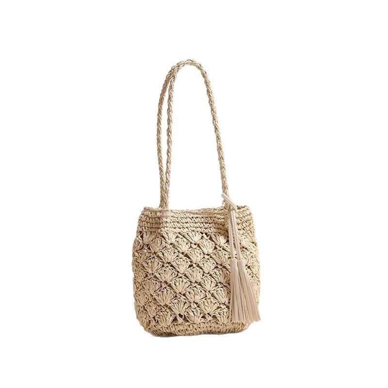 Hand-knotted macrame shoulder bag LoungeYard — product view 4