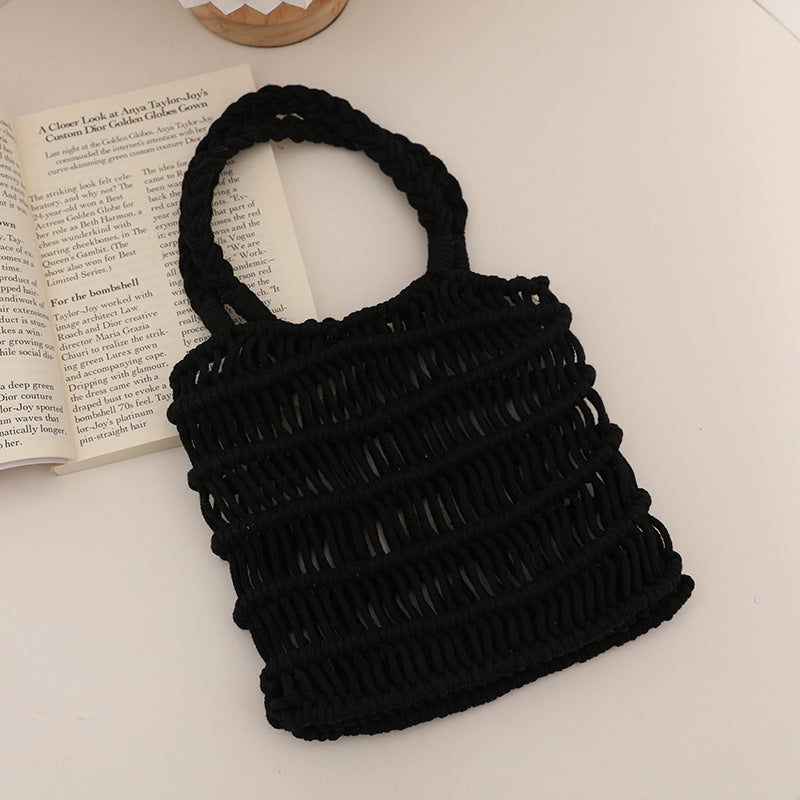 Braided Macrame Shoulder Bag LoungeYard — product view 4