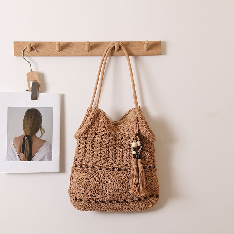 Handmade Crocheted Shoulder Bag LoungeYard — product view 2