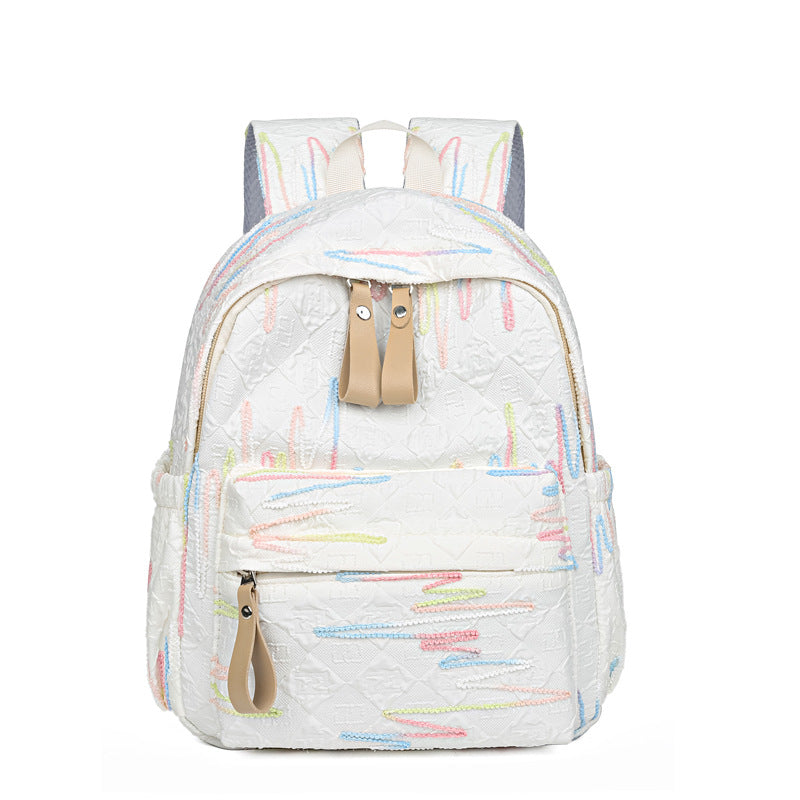 Stylish Textured Patterned Backpack — product view 2