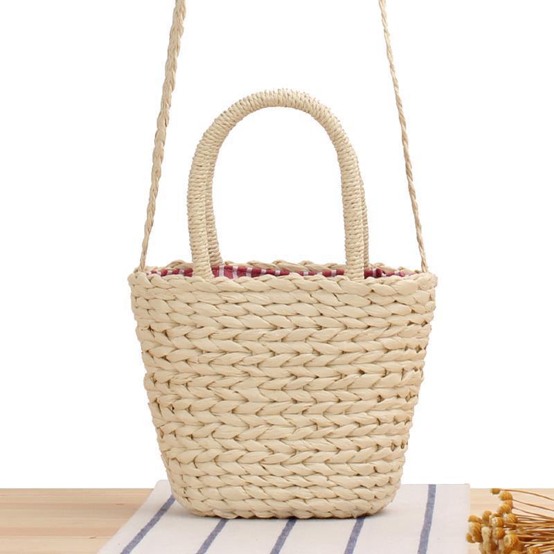 Shoulder bag made of braided natural material LoungeYard — product view 6