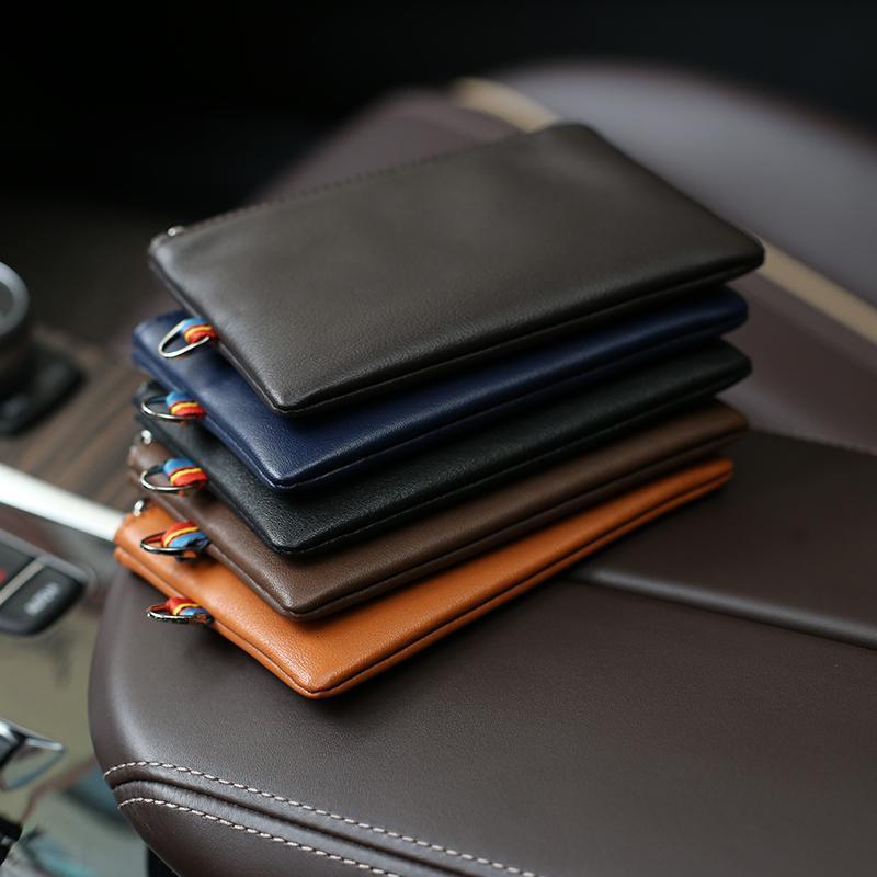Zippered Leather Cardholder LoungeYard — product view 3