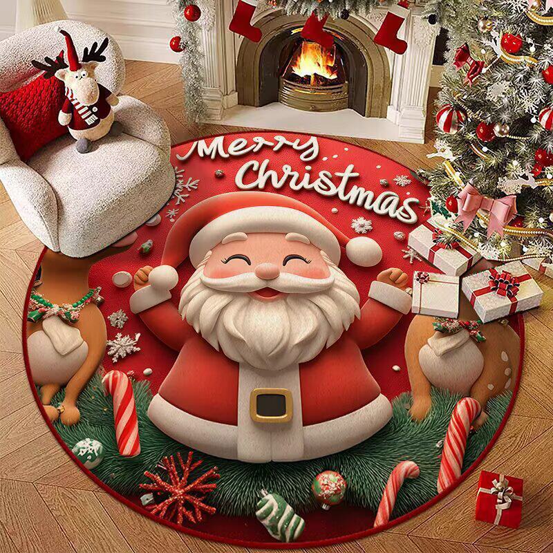 Holiday-Themed Round Area Rug Bowlift — product view 2