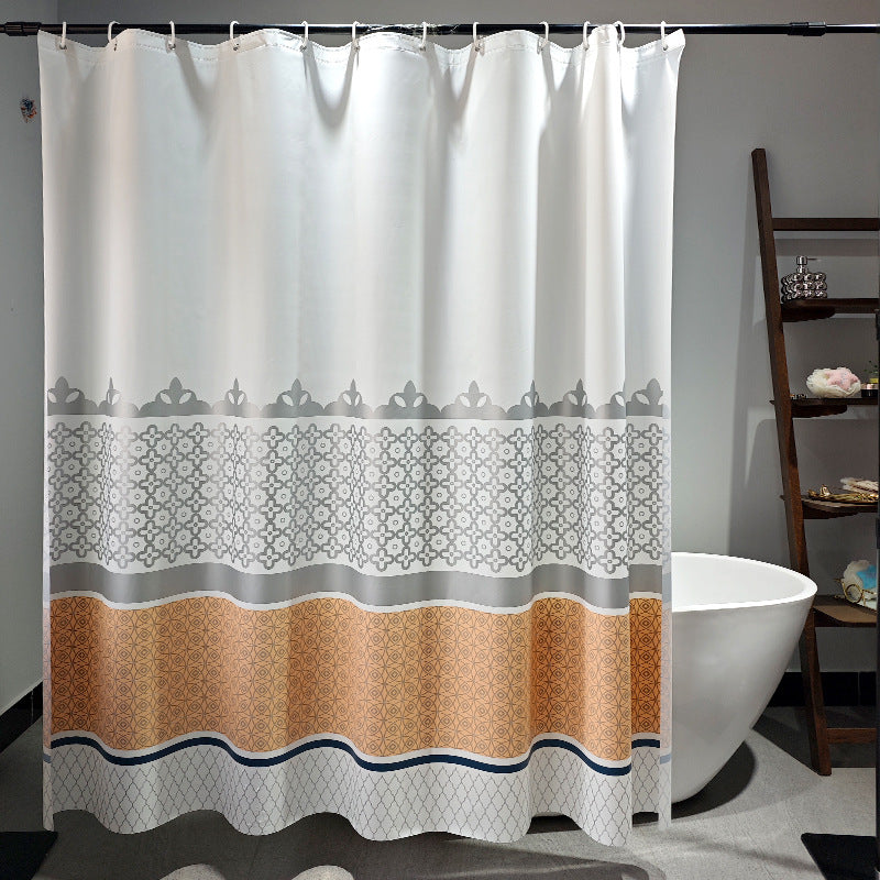 Stylish Geometric Shower Curtain LoungeYard — product view 1
