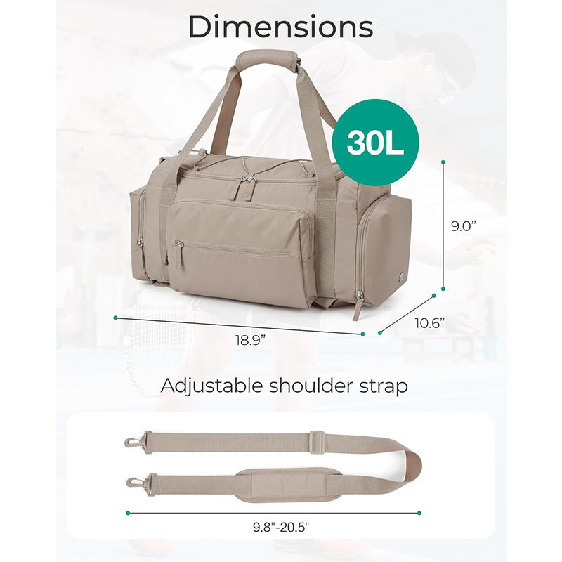 Versatile Gym Duffle Bag with Shoe Compartment LoungeYard — product view 2