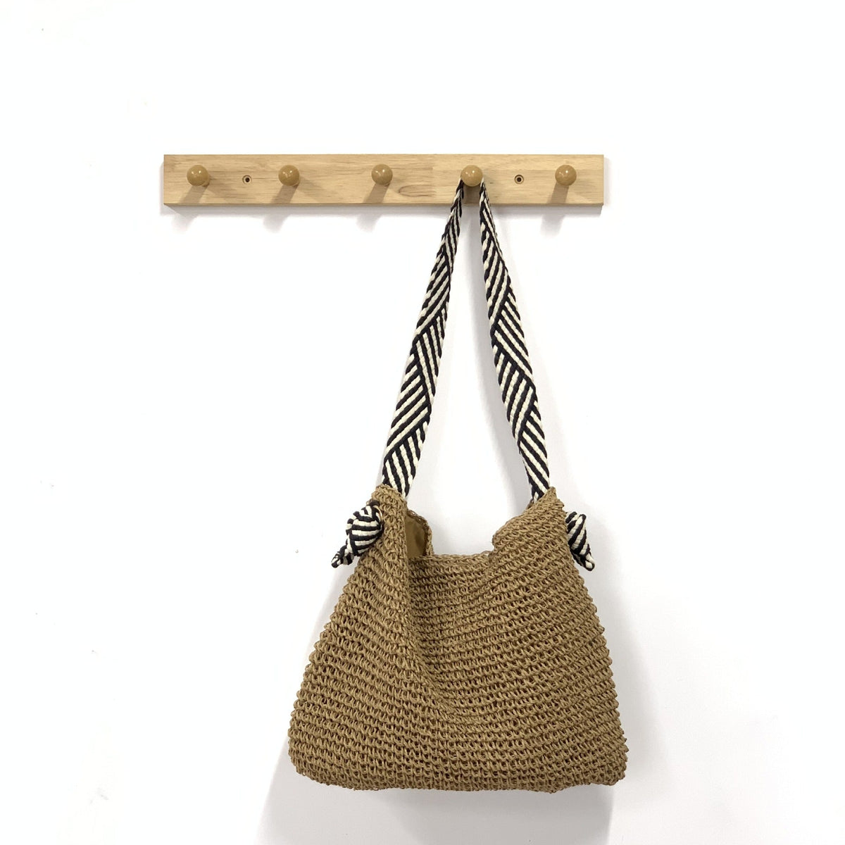 Handcrafted shoulder bag with unique weaving pattern LoungeYard — product view 7