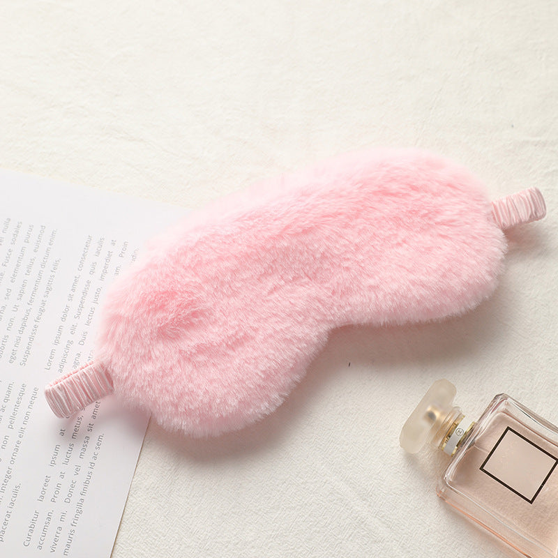 Women's soft plush sleep mask with ergonomic padding and elastic comfort band LoungeYard — product view 1