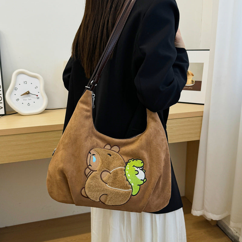 Shoulder bag with playful bear motif LoungeYard — product view 3