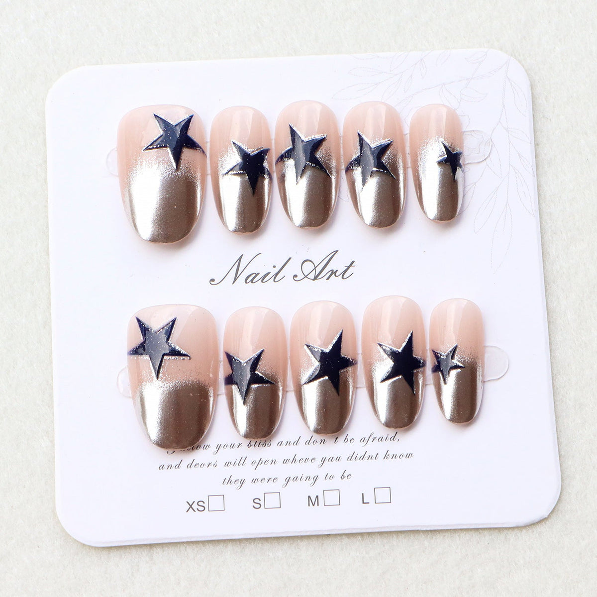 Glamorous Metallic Starry Press-On Nails — product view 2