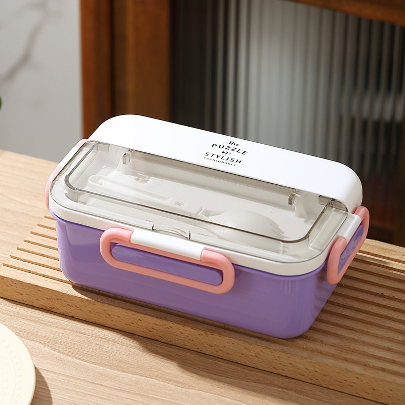 Multi-Compartment Lunch Box with Built-In Utensil Set — product view 6