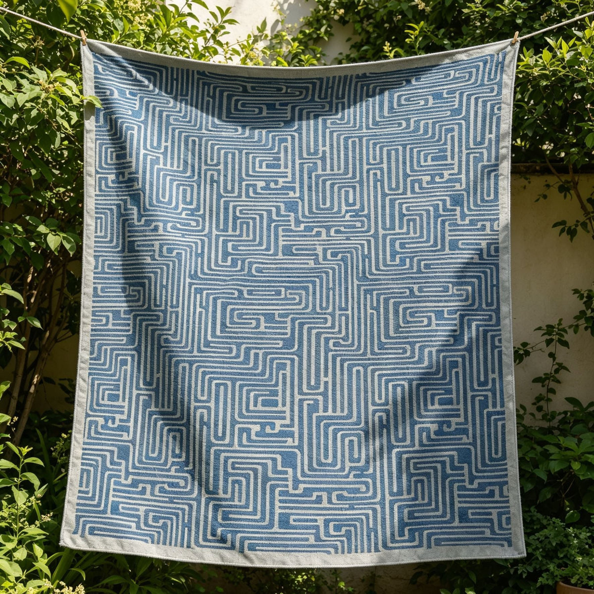 Modern Geometric Pattern Throw Blanket — product view 4