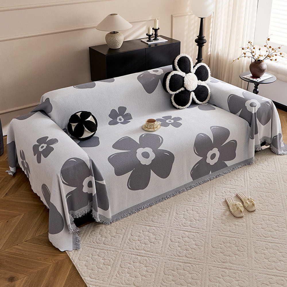 Floral Patterned Sofa Throw Blanket — product view 2