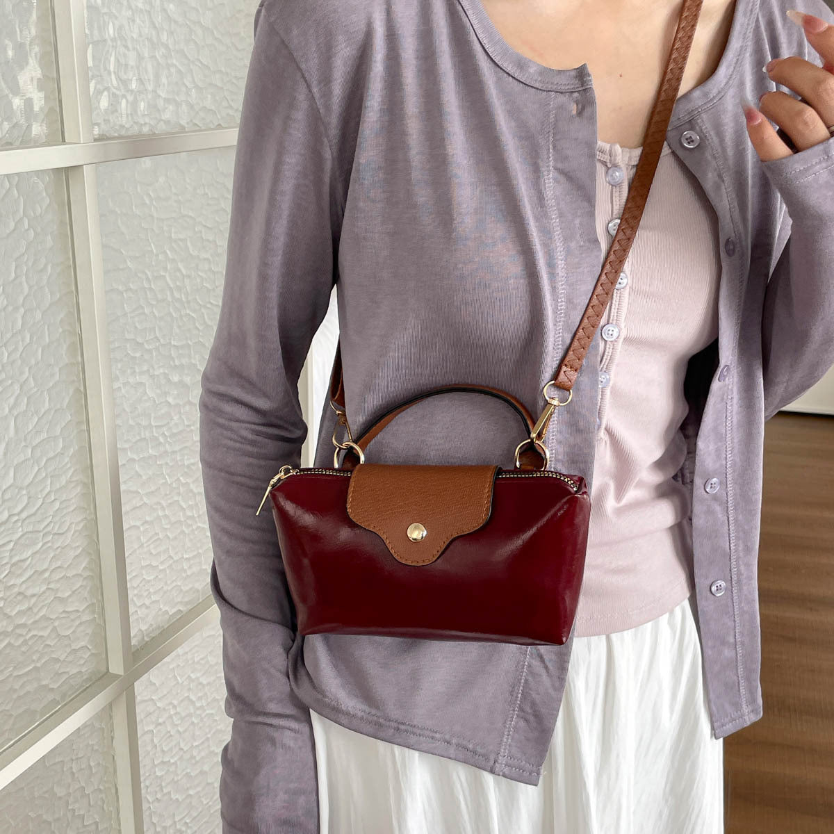 Chic Leather Crossbody Bag — product view 3