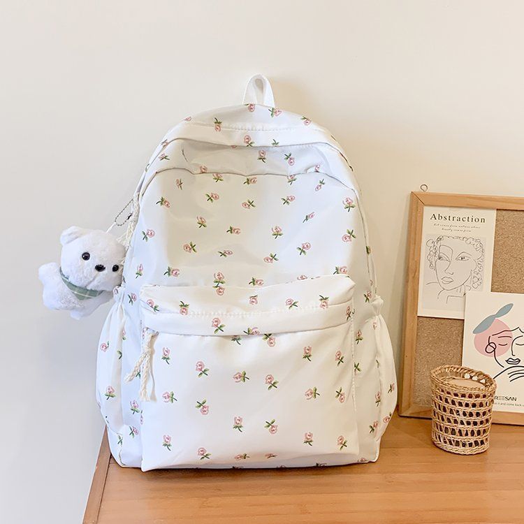 Floral Pattern Backpack LoungeYard — product view 2