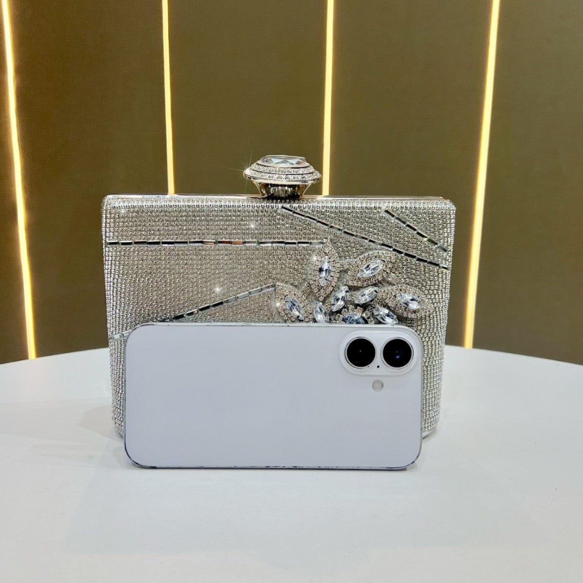 Ornate Rhinestone Evening Clutch — product view 3
