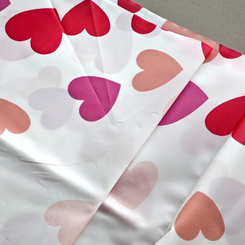Heart Patterned Shower Curtain LoungeYard — product view 4