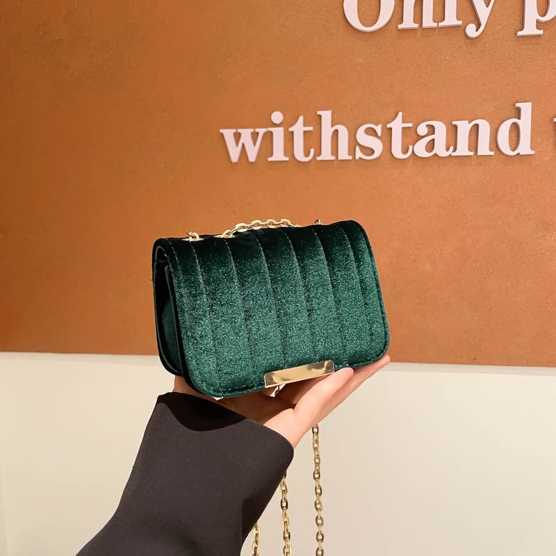 Elegant Quilted Velvet Crossbody Bag LoungeYard — product view 3