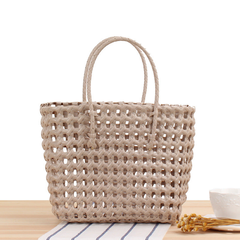 Handcrafted basket bag with unique structural design LoungeYard — product view 3