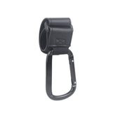 Heavy-Duty Leather Loop Stroller and Bag Carabiner Hook