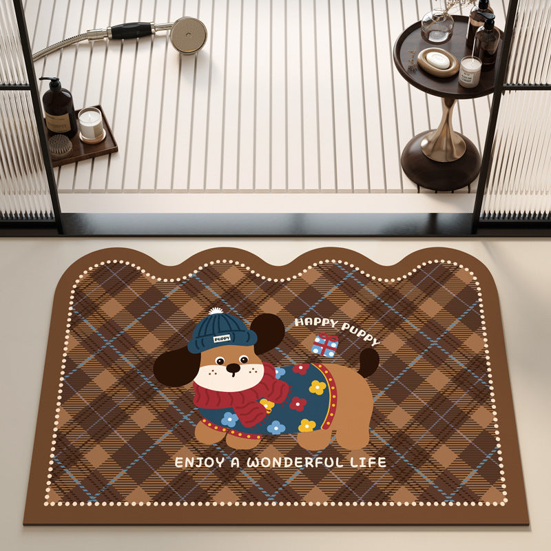 Playful Puppy Themed Bath Mat LoungeYard — product view 3