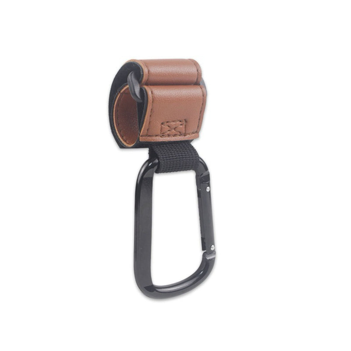 Heavy-Duty Leather Loop Stroller and Bag Carabiner Hook — product view 7