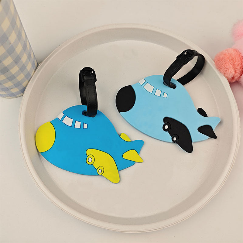 Ladies Padded Luggage Tag in Airplane Design LoungeYard — product view 3