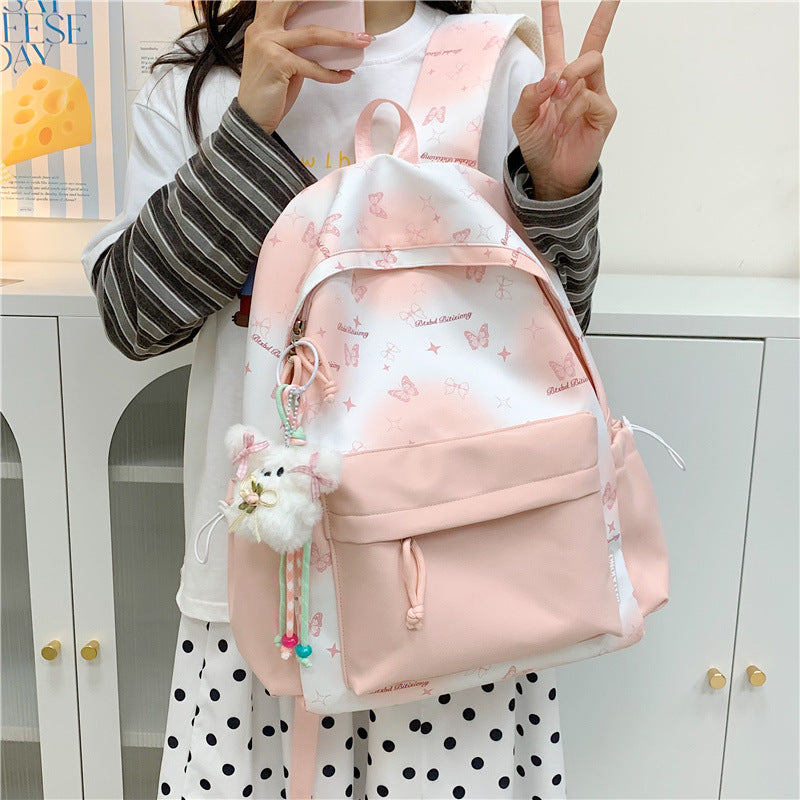 Butterfly Print Backpack LoungeYard — product view 3
