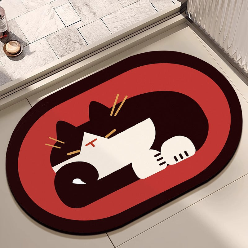 Playful Cartoon-Themed Bath Mat LoungeYard — product view 2