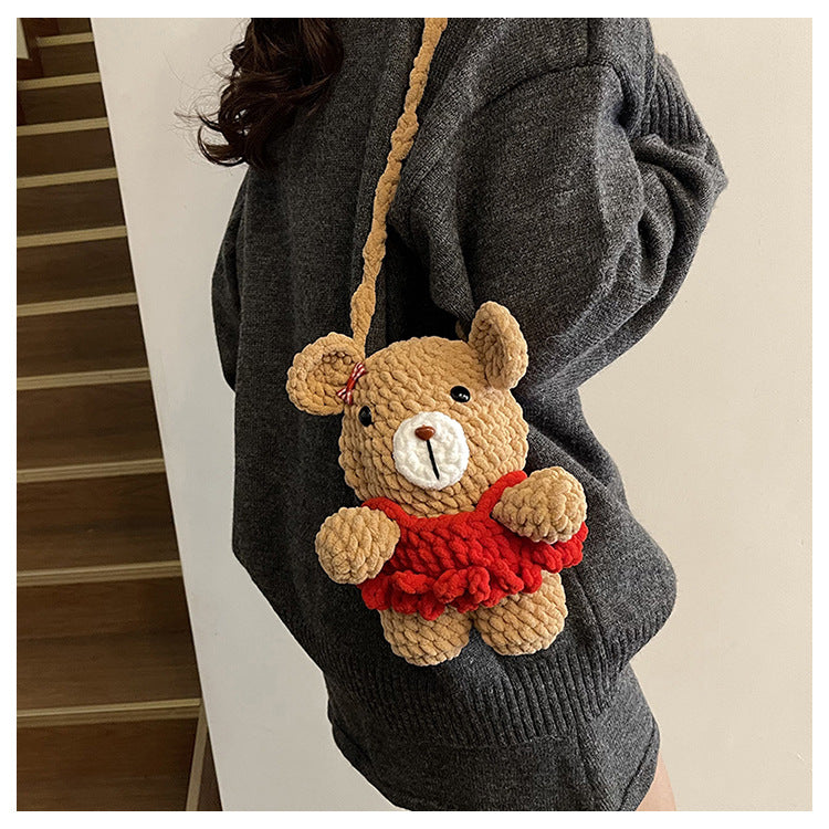 Cute Bear-Shaped Plush Backpack — product view 4