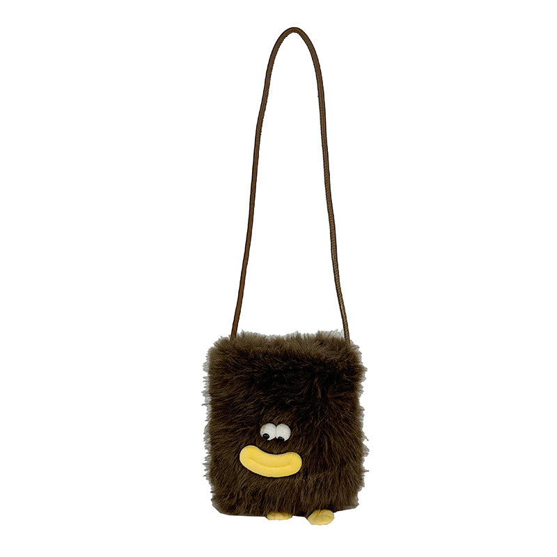 Plush shoulder bag with unique character design LoungeYard — product view 5