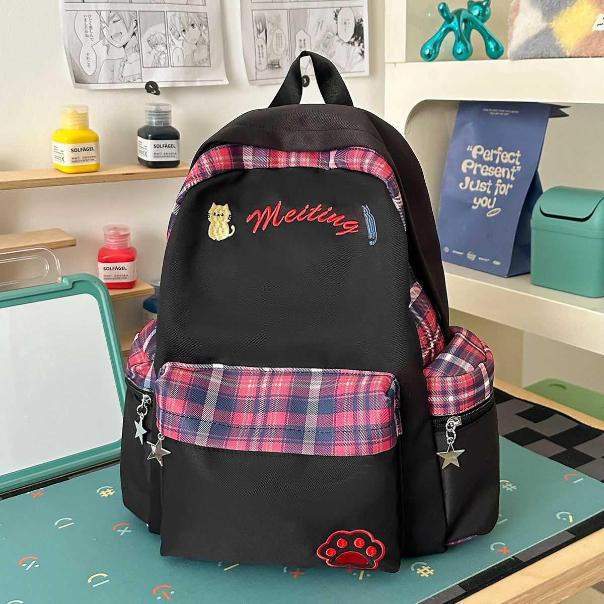 Fun Character-Embellished Casual Backpack LoungeYard — product view 7