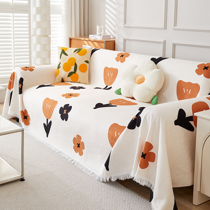 Floral Pattern Throw Blanket — product view 3