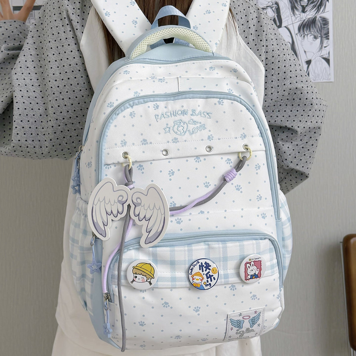 Cute Bunny-Ear Backpack LoungeYard — product view 2