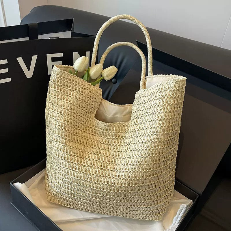 Handmade Macrame Beach Bag LoungeYard — product view 2