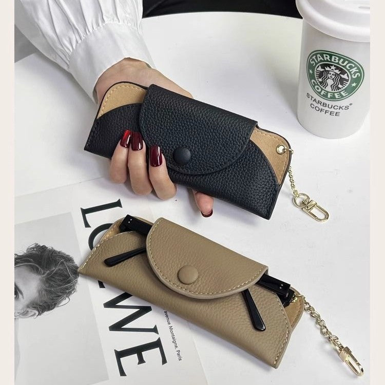 Textured Leather Zip Coin Purse LoungeYard — product view 1