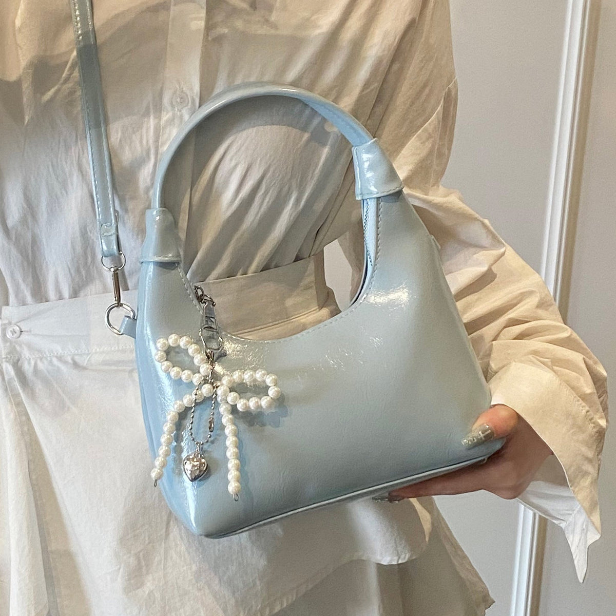 Contemporary Structured Satchel Handbag — product view 6