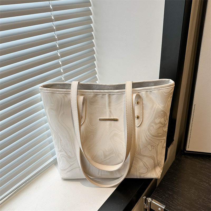 Stylish Marble Pattern Tote Bag LoungeYard — product view 1