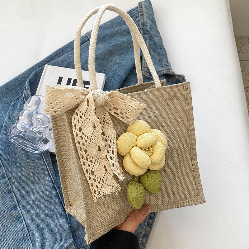 Floral Embellished Tote — product view 4