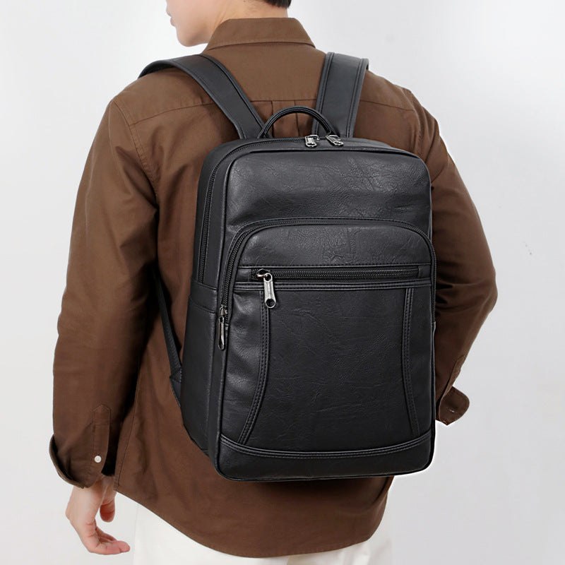 Elegant Backpack Made of Faux Leather with Multiple Compartments LoungeYard — product view 2
