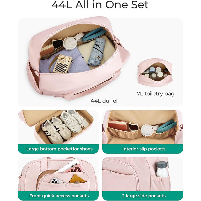 Quilted Multi-Functional Travel Duffle Bag LoungeYard — product view 3