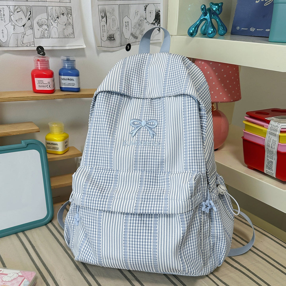 Casual Striped Backpack LoungeYard — product view 7