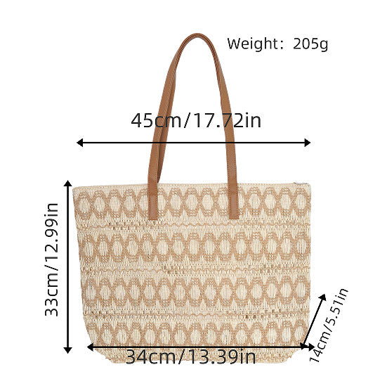 Structured Tote Bag Made of Woven Material LoungeYard — product view 3